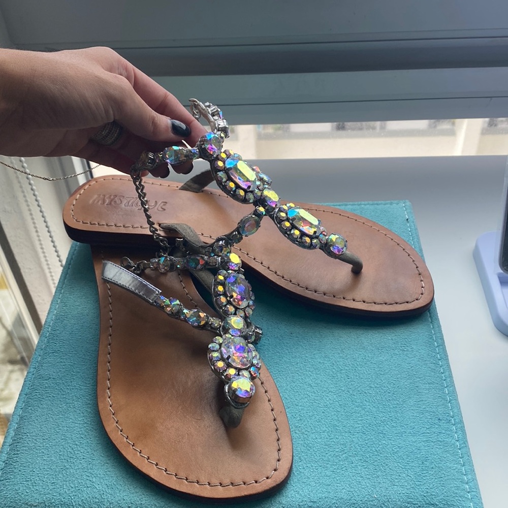 Mystique Sandals holographic rhinestone